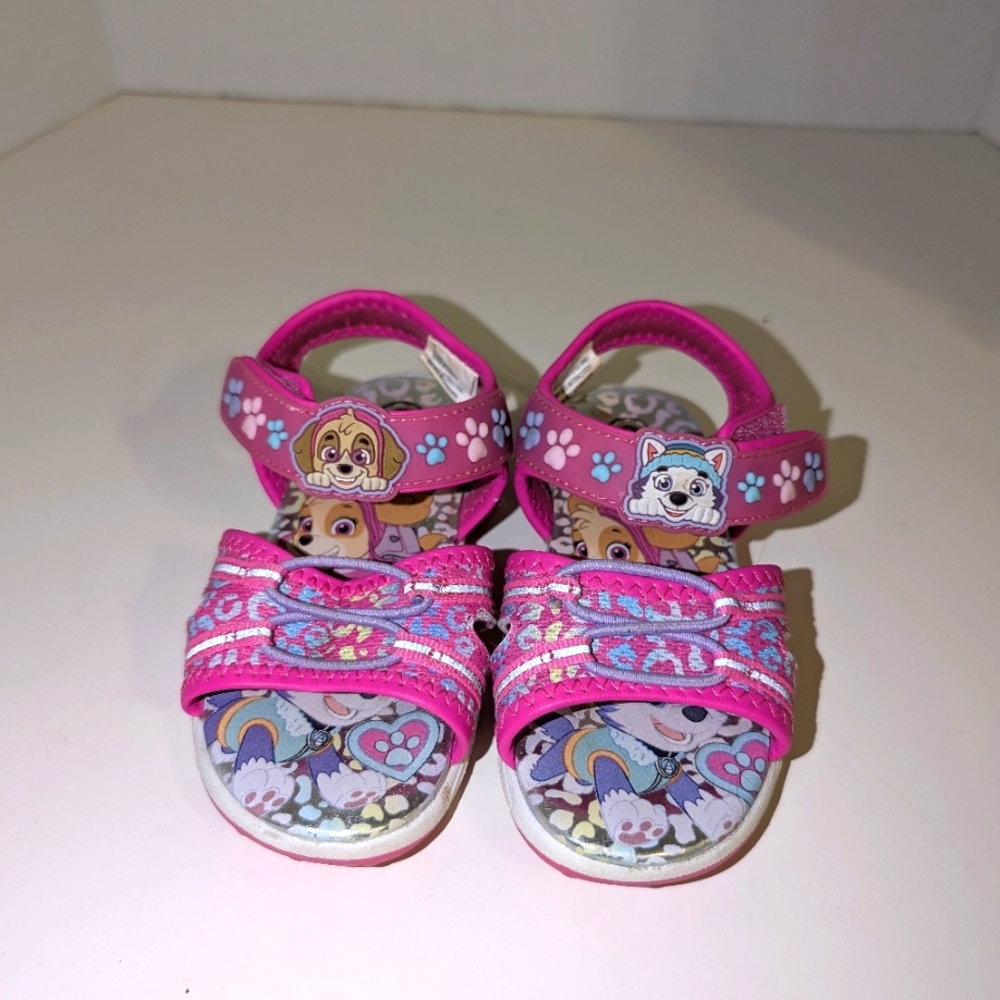 Nickelodeon Paw Patrol Toddler Girls Ankle Strap Light Up Sandals Size 8